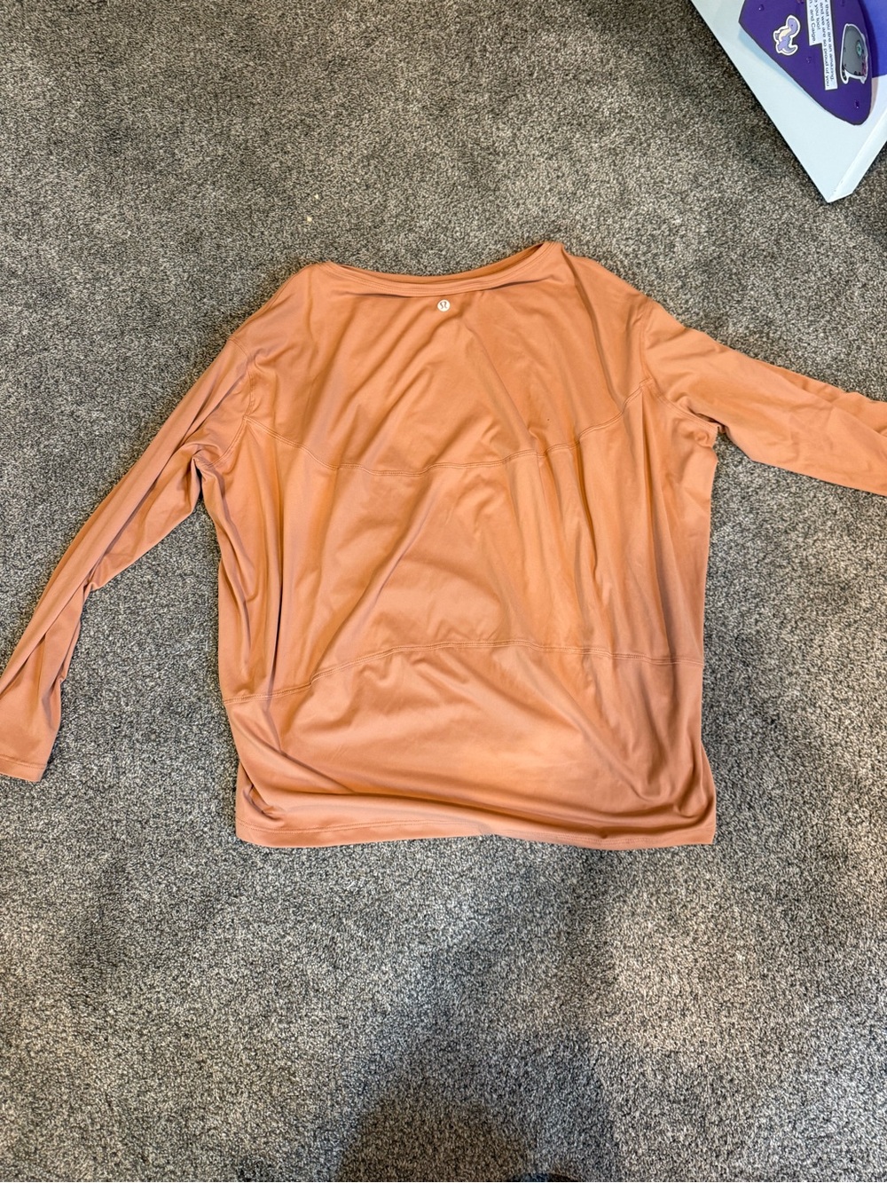 lululemon athletica Long Sleeve Tee in Rust Orange